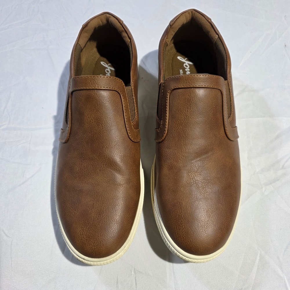 Jousen Milan Mens Brown Slip On Loafers Casual Dress Shoes Size 11